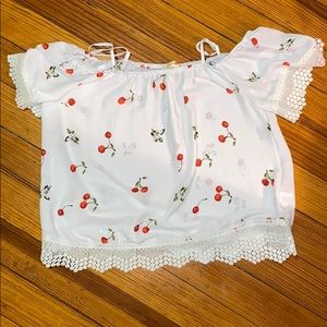 off the shoulder cropped top